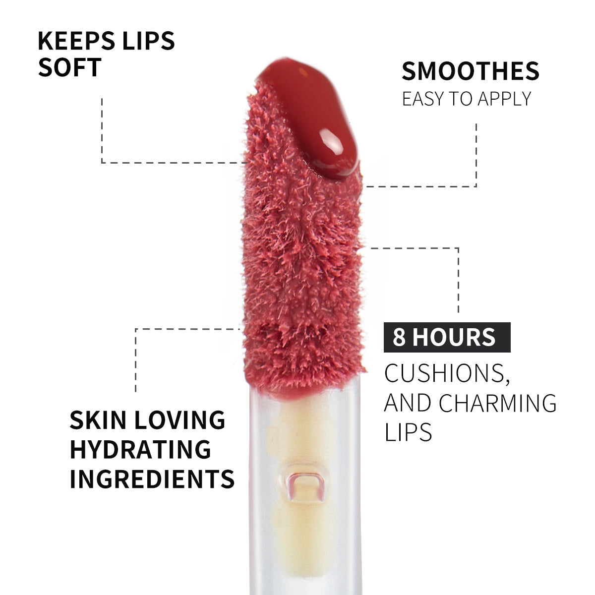 PHOFAY Rose Blooming Hydrating Lip Gloss Lipstick - One For All