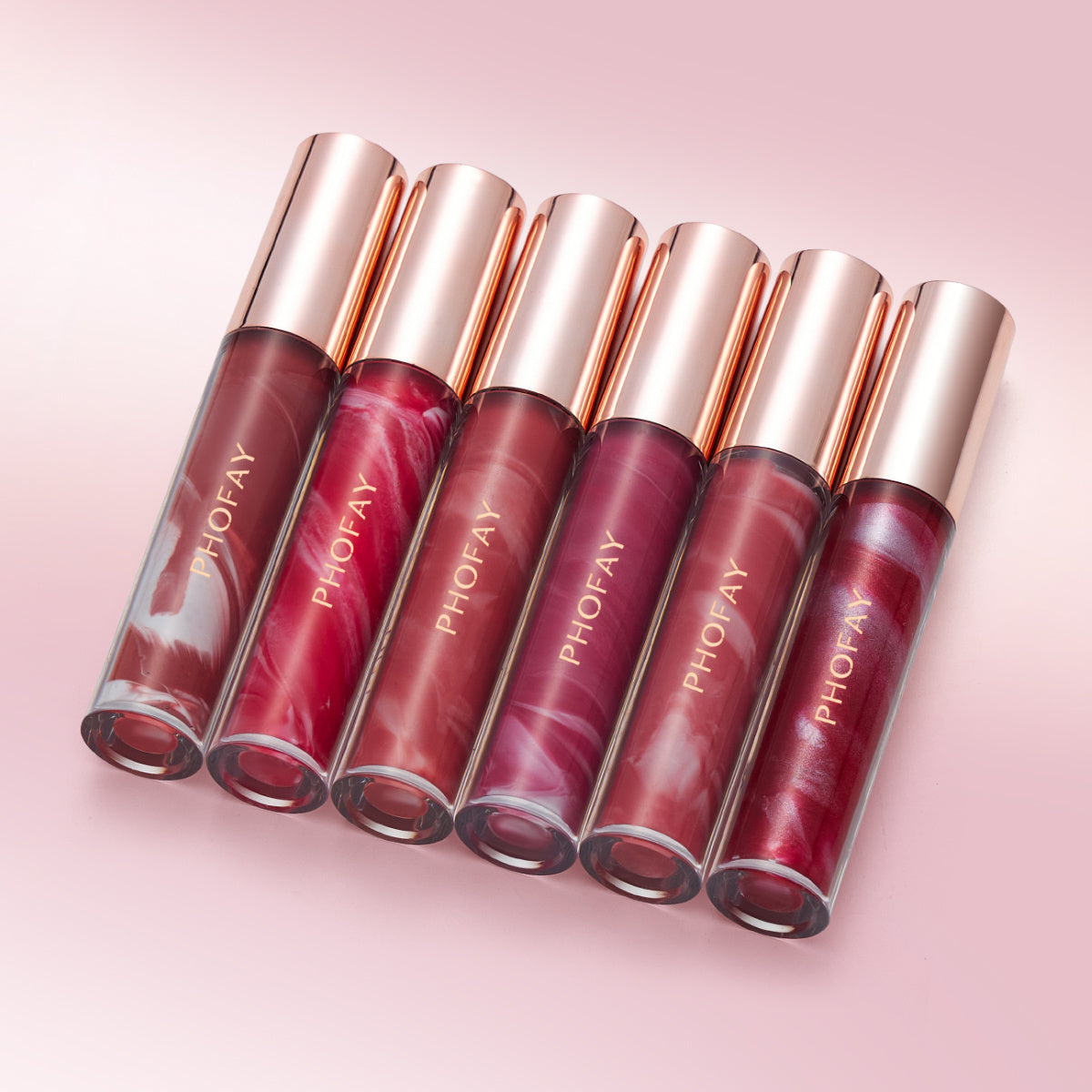 PHOFAY Rose Blooming Hydrating Lip Gloss Lipstick - One For All
