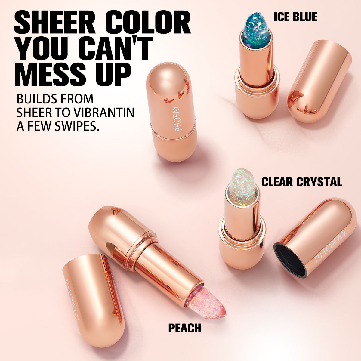 PHOFAY Moisturizing Jelly Warm Lipstick - One For All