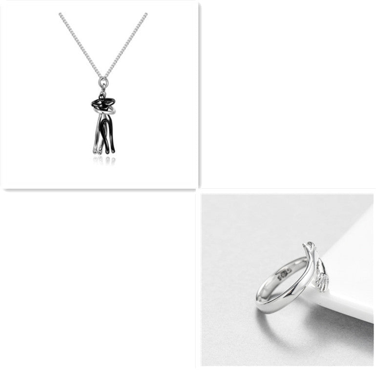 🤍 EmbraceYou™ Love Hug Necklace – Unisex Clavicle Chain | Couple Jewelry | Valentine’s Gift 💑 - One For All