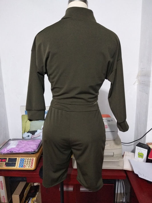 Chic Women's Tracksuit – Crop Tops Hoodie & Joggers Set - One For All