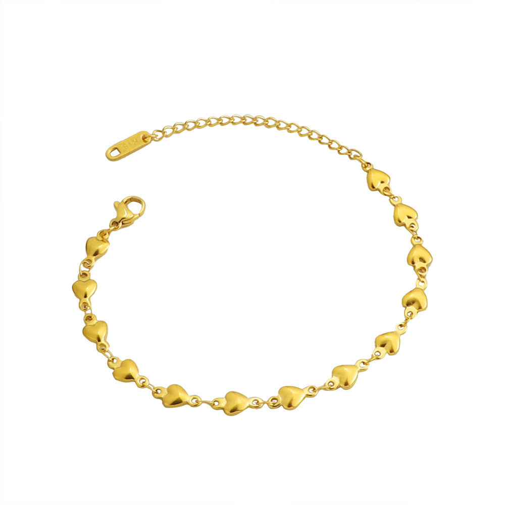 ✨ HeartGlow Chain Bracelet – Sleek Gold Finish 🌟 - One For All