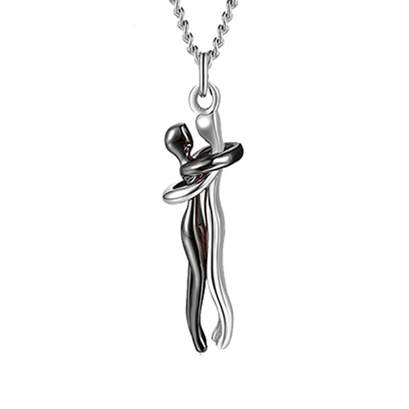 🤍 EmbraceYou™ Love Hug Necklace – Unisex Clavicle Chain | Couple Jewelry | Valentine’s Gift 💑 - One For All