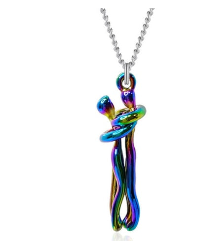 🤍 EmbraceYou™ Love Hug Necklace – Unisex Clavicle Chain | Couple Jewelry | Valentine’s Gift 💑 - One For All