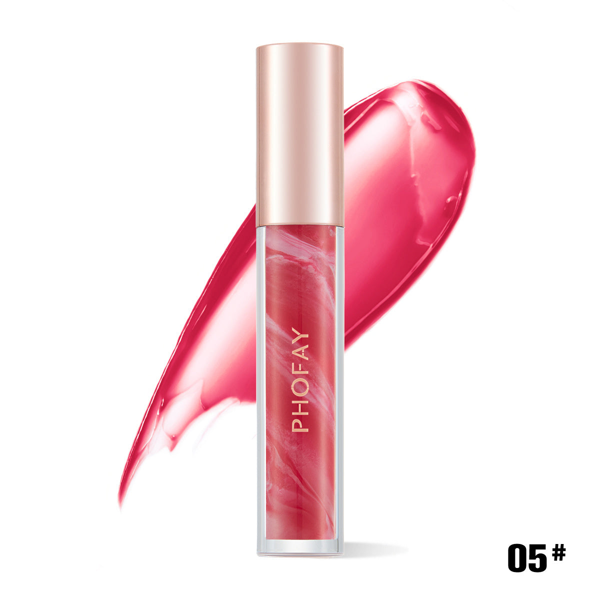 PHOFAY Rose Blooming Hydrating Lip Gloss Lipstick - One For All