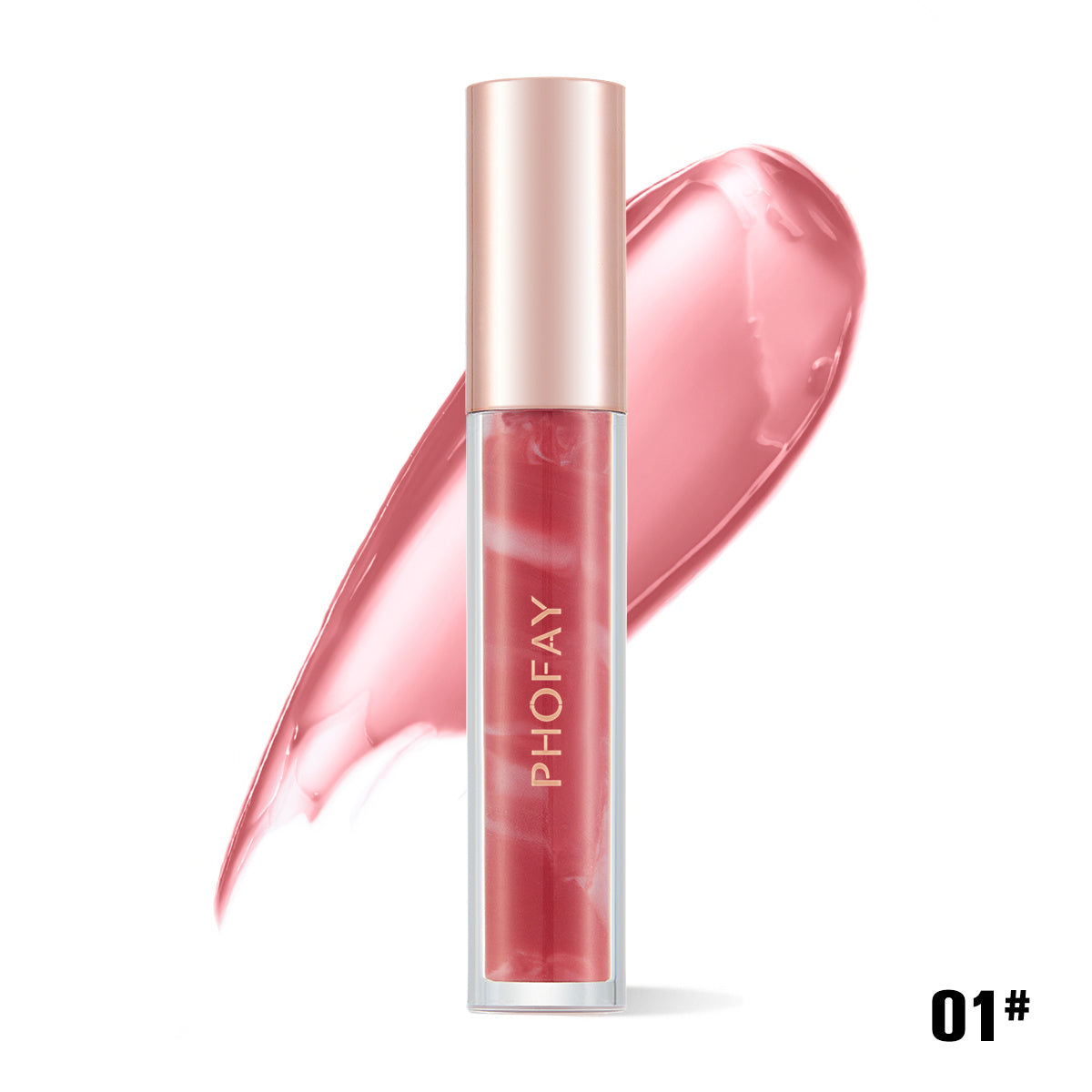 PHOFAY Rose Blooming Hydrating Lip Gloss Lipstick - One For All