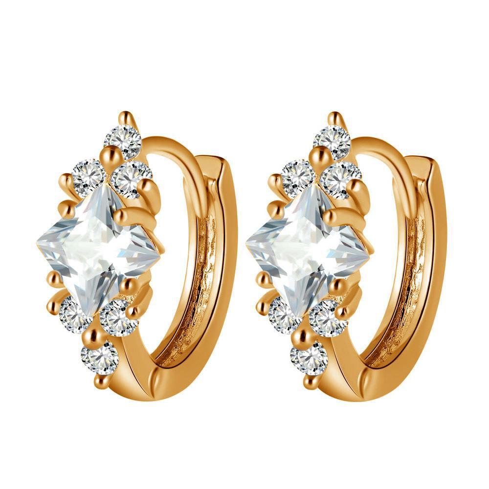 DiamondGlow Square Zircon Earrings - One For All