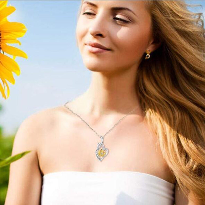 Sunshine Sunflower Pendant Necklace - One For All