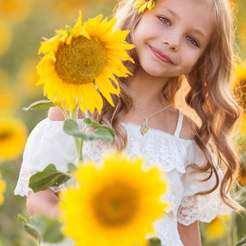 Sunshine Sunflower Pendant Necklace - One For All