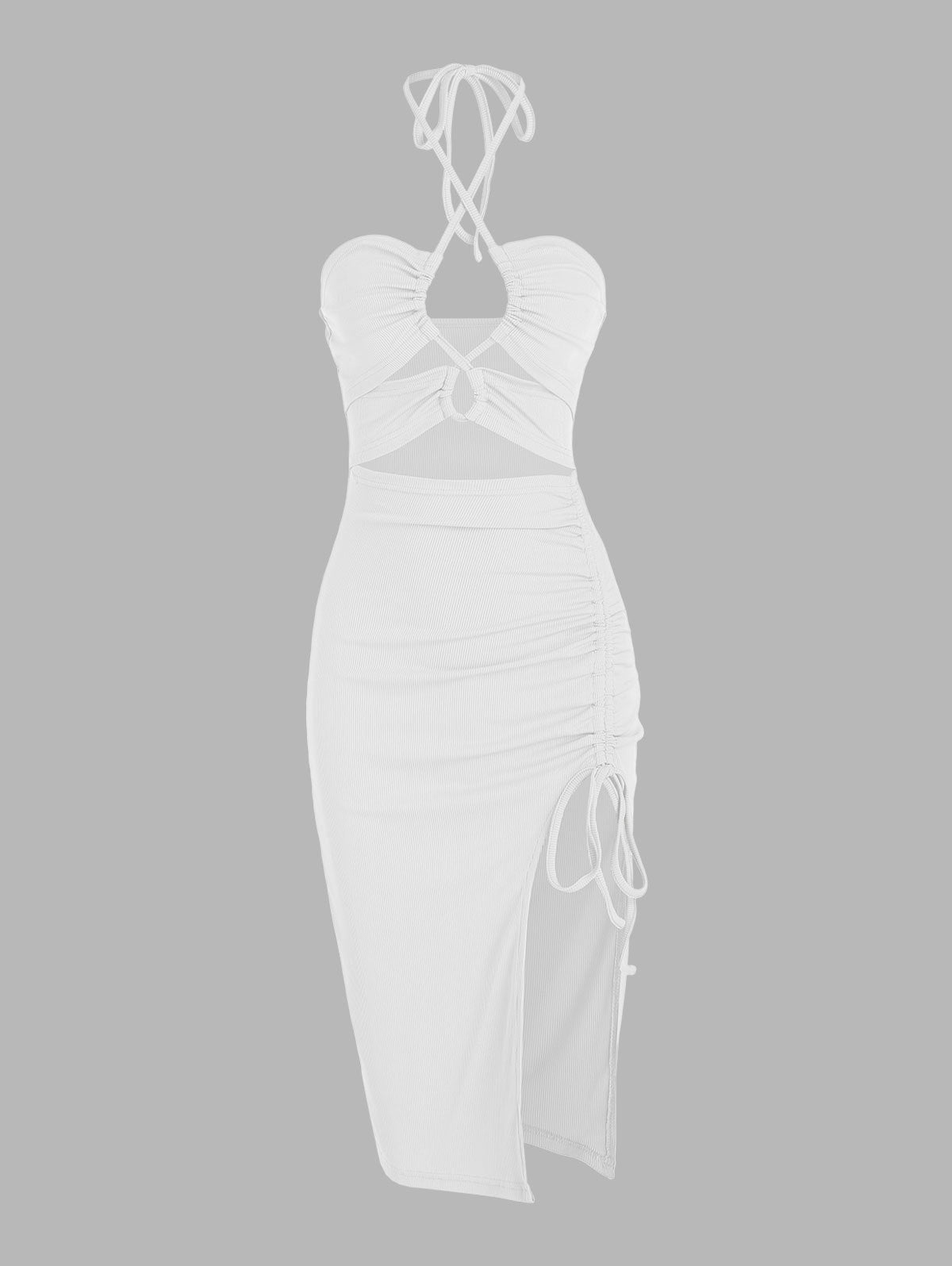 Chic Halter Neck Midi Dress - One For All