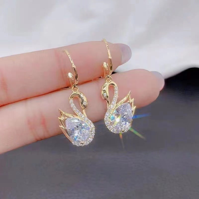 SparkleSwan Rhinestone Earrings - One For All