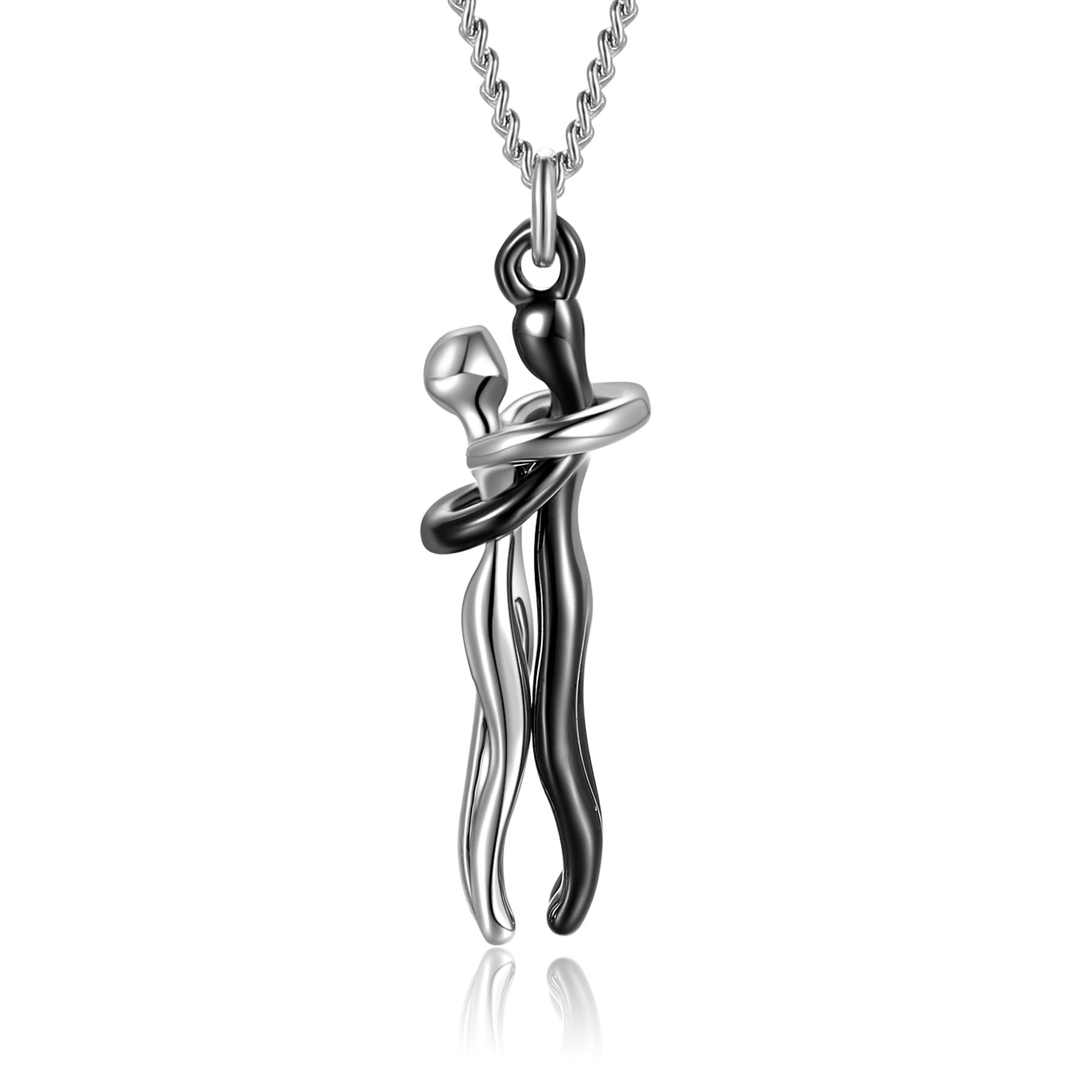 🤍 EmbraceYou™ Love Hug Necklace – Unisex Clavicle Chain | Couple Jewelry | Valentine’s Gift 💑 - One For All