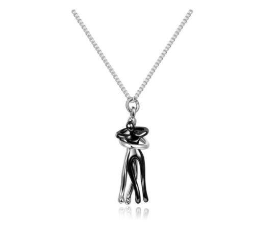 🤍 EmbraceYou™ Love Hug Necklace – Unisex Clavicle Chain | Couple Jewelry | Valentine’s Gift 💑 - One For All