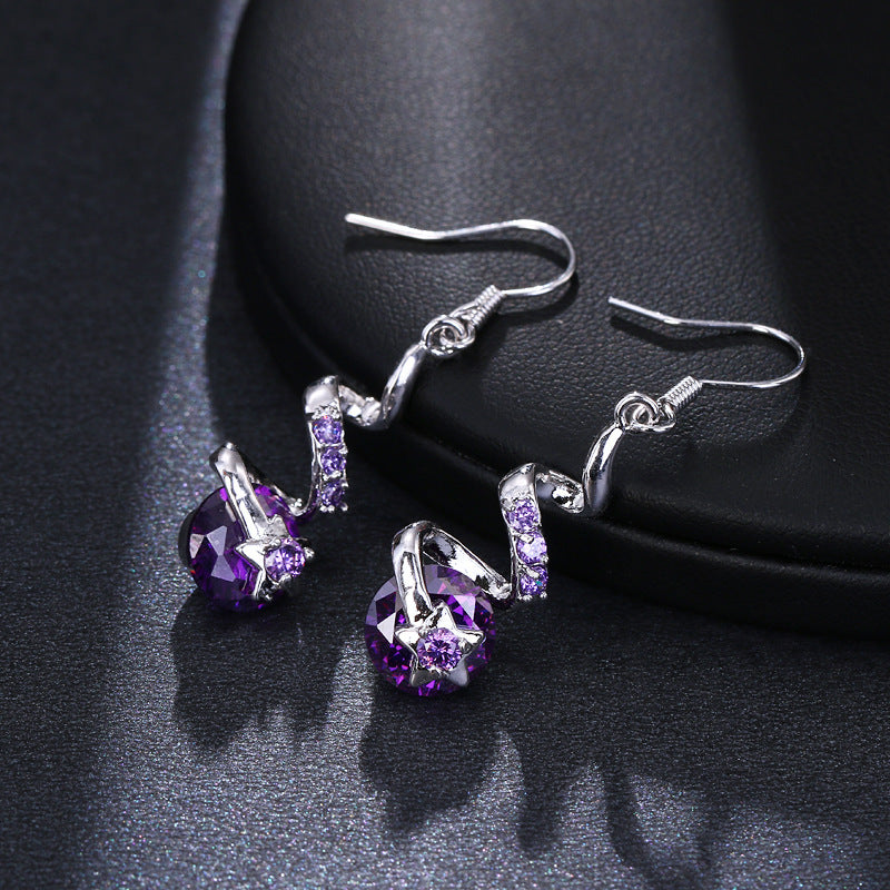 GalaxyCurl Zircon Hook Earrings - One For All