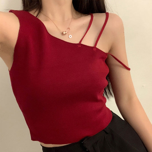 Sexy slanted shoulders crop tops - One For All