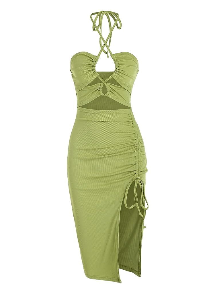 Chic Halter Neck Midi Dress - One For All