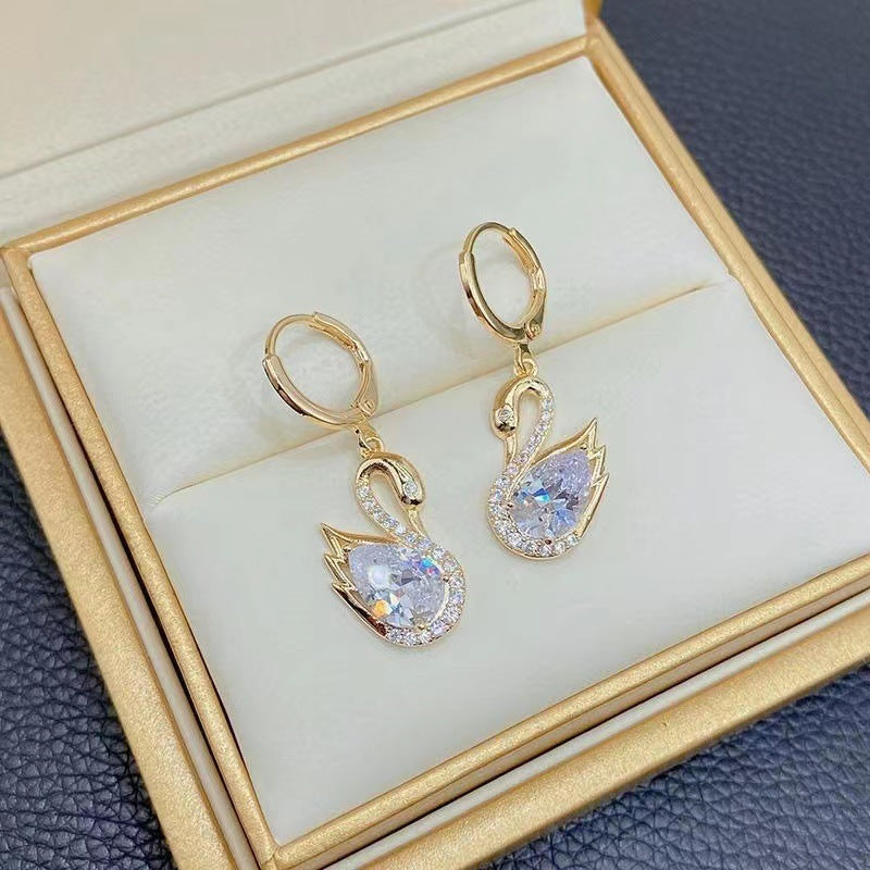 SparkleSwan Rhinestone Earrings - One For All