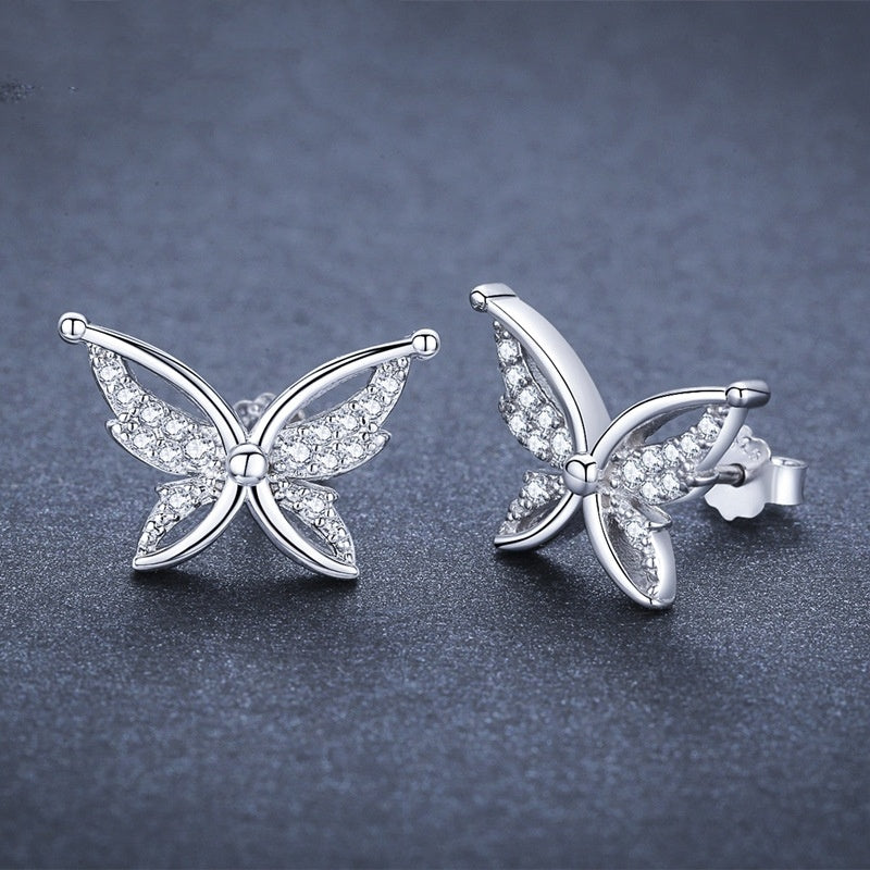 ✨ Sparkling Butterfly Stud Earrings 🦋 - One For All