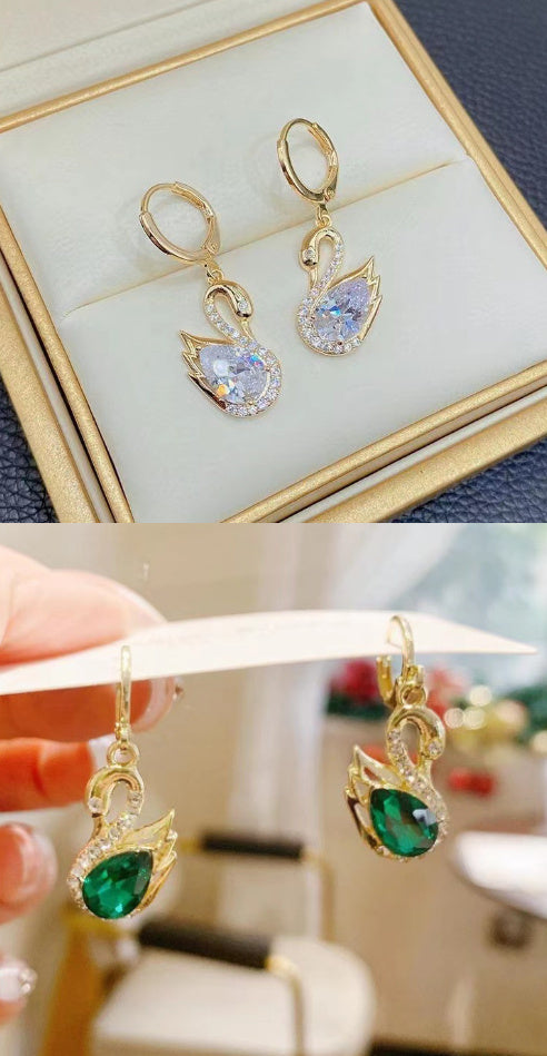 SparkleSwan Rhinestone Earrings - One For All