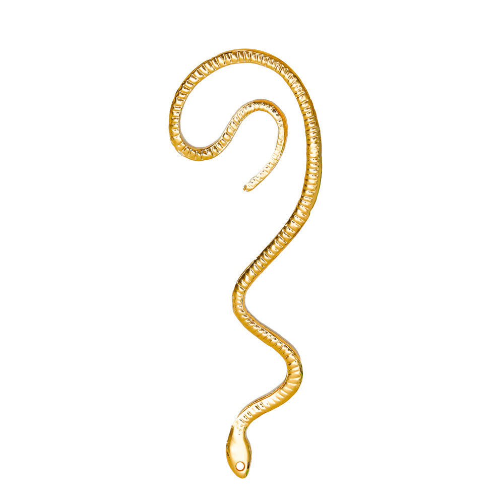 Non-hole Ear Clip Vintage Zircon Snake-shaped Earrings For Women Exaggerated Fake Cartilage Ear Cuff Fashion Jewerly Gifts - One For All