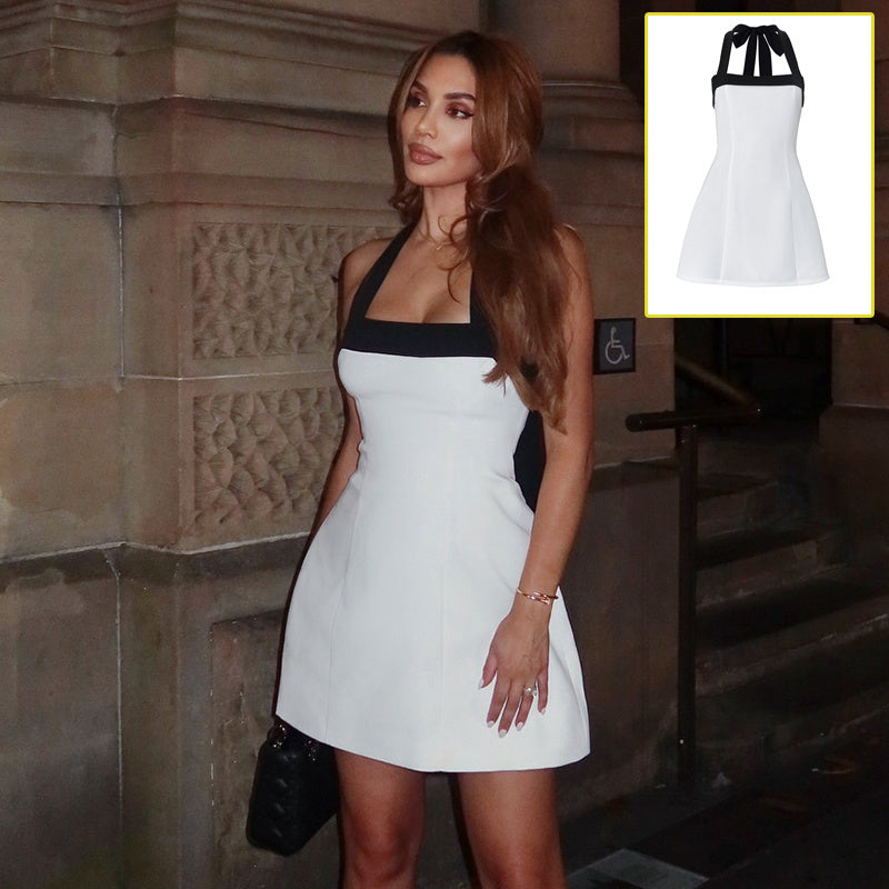Stunning Black & White Mini Dress - One For All