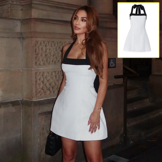 Stunning Black & White Mini Dress - One For All