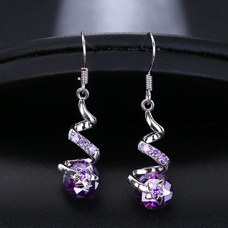GalaxyCurl Zircon Hook Earrings - One For All