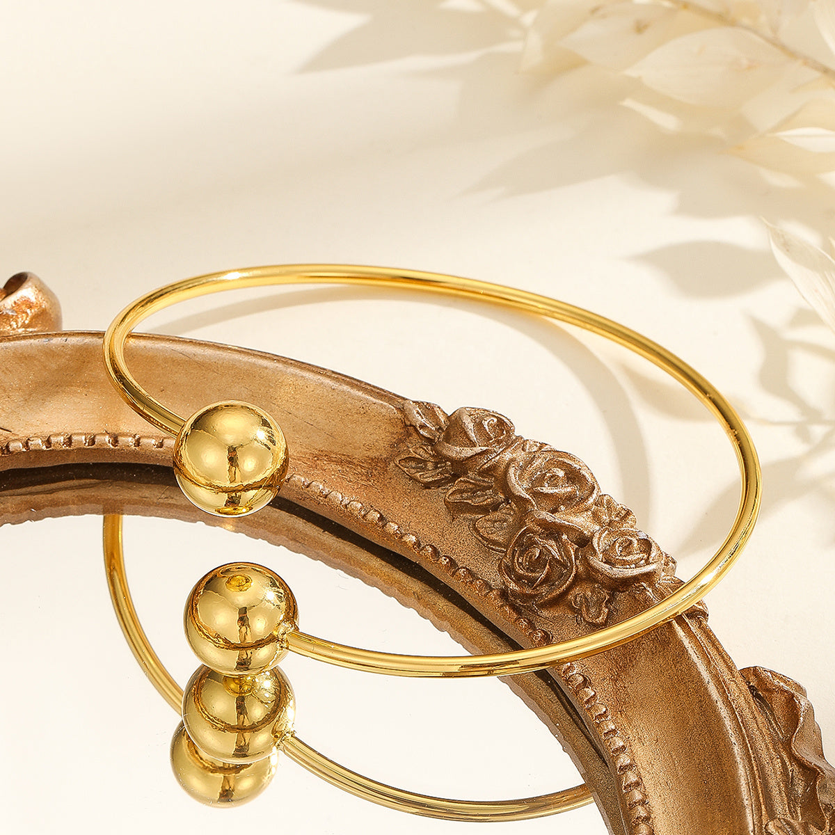 Chic Double-Head Bead Copper Bracelet - One For All