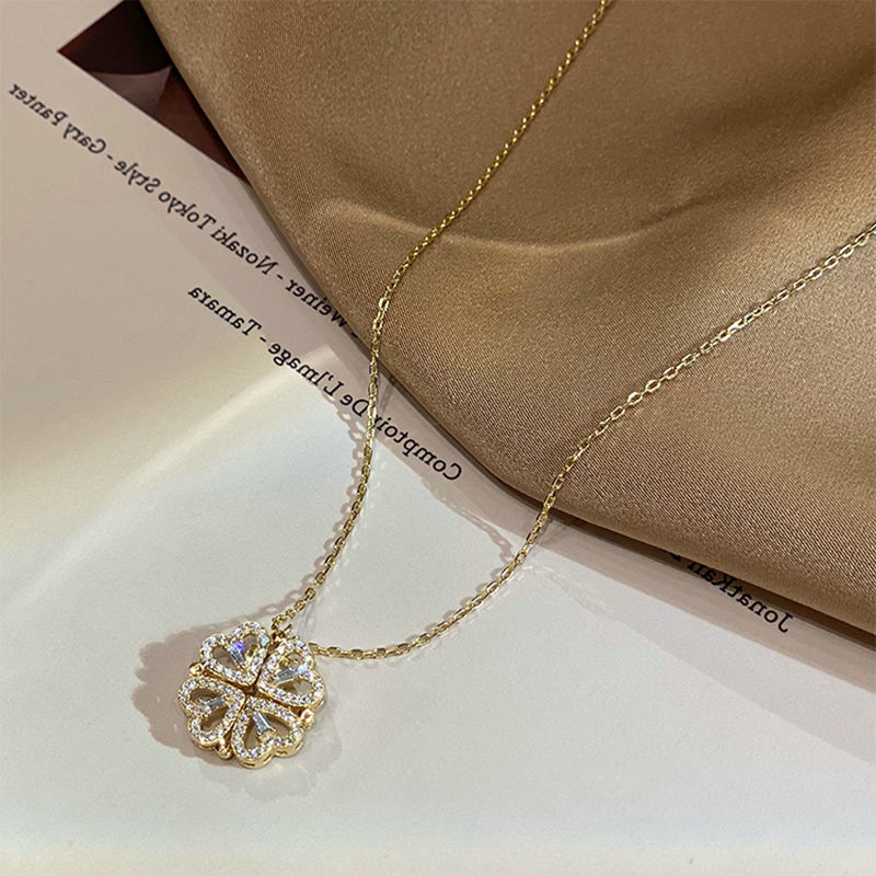 🌸 LuckyHeart™ Magnetic Clover Necklace 🍀 - One For All