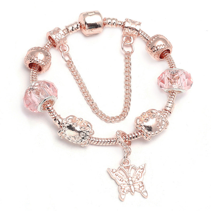 💖 GeoLuxe Rose Gold Love Bracelet – Elegant Geometric Design for Women - One For All