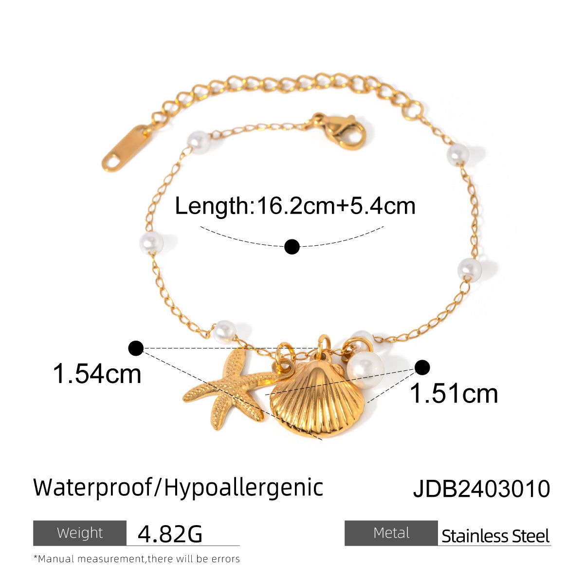 Pearl Chain Bracelet - One For All