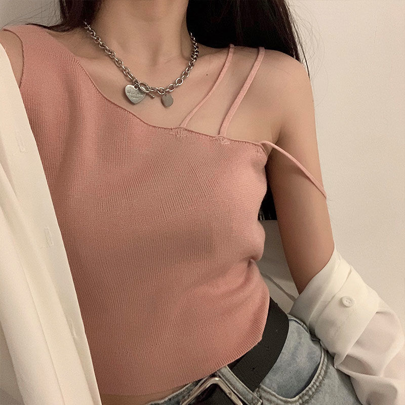 Sexy slanted shoulders crop tops - One For All